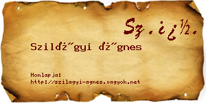 Szilágyi Ágnes névjegykártya